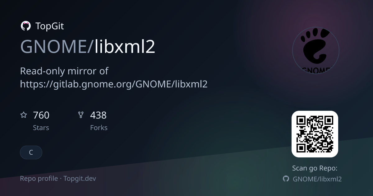 TopGit repo profile image for GNOME/libxml2