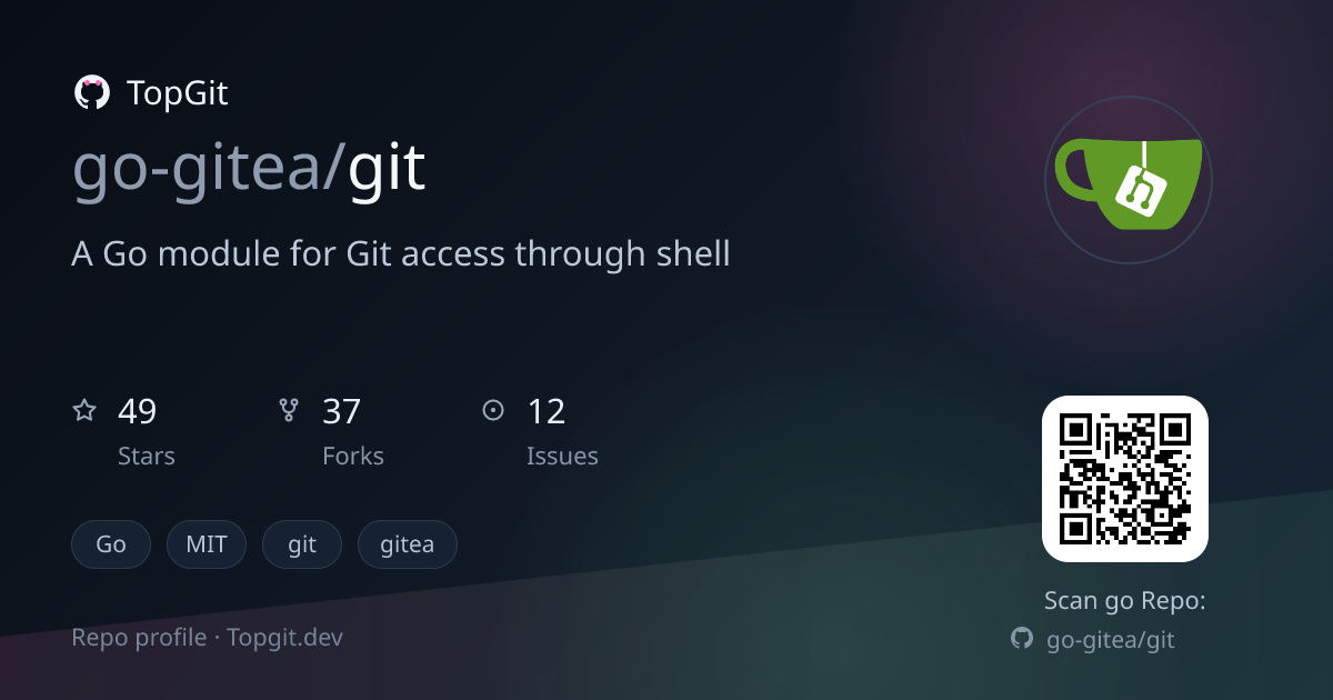 TopGit repo profile image for go-gitea/git