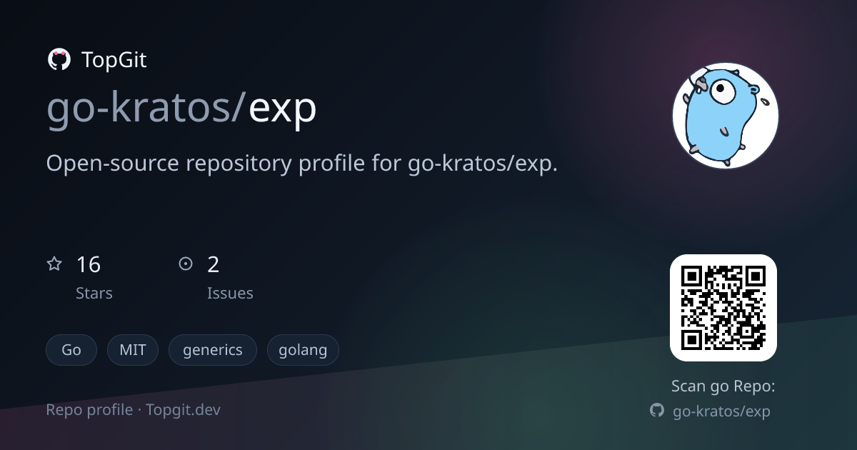 TopGit repo profile image for go-kratos/exp