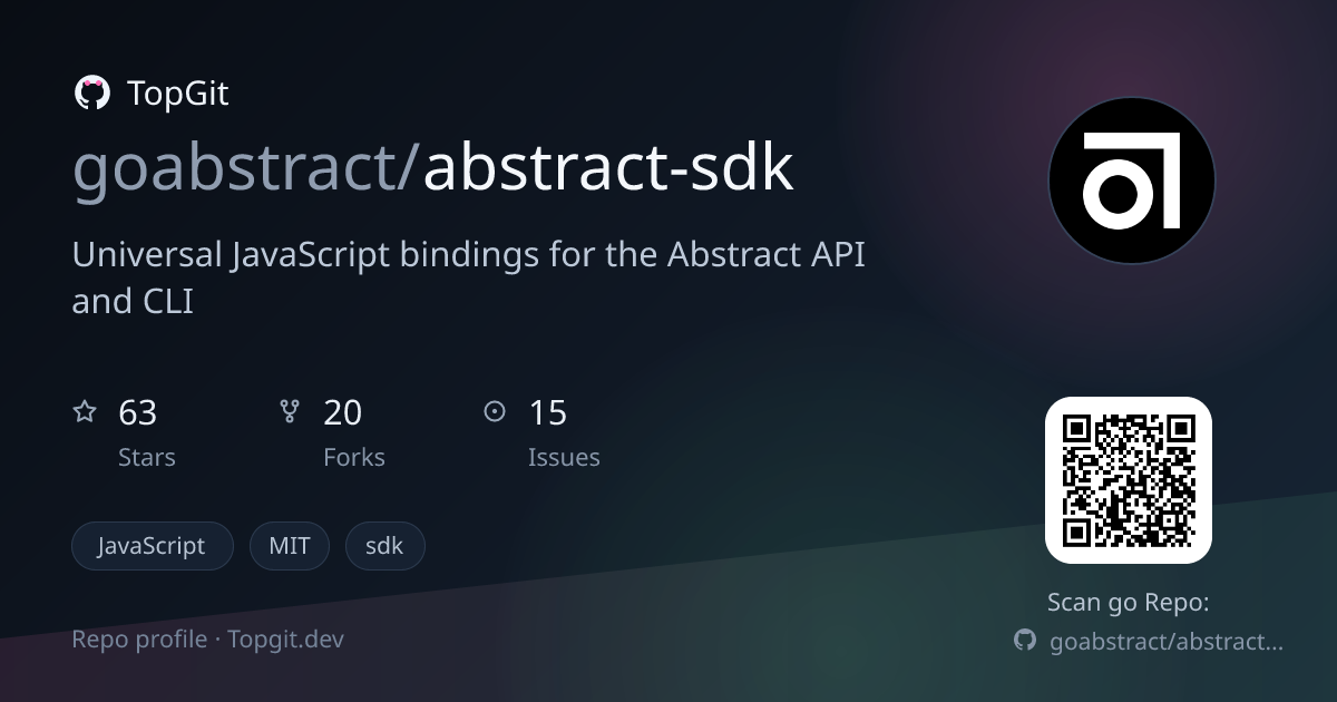 TopGit repo profile image for goabstract/abstract-sdk