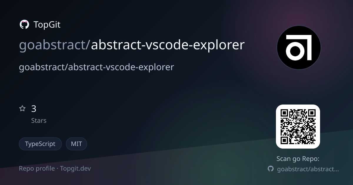 TopGit repo profile image for goabstract/abstract-vscode-explorer