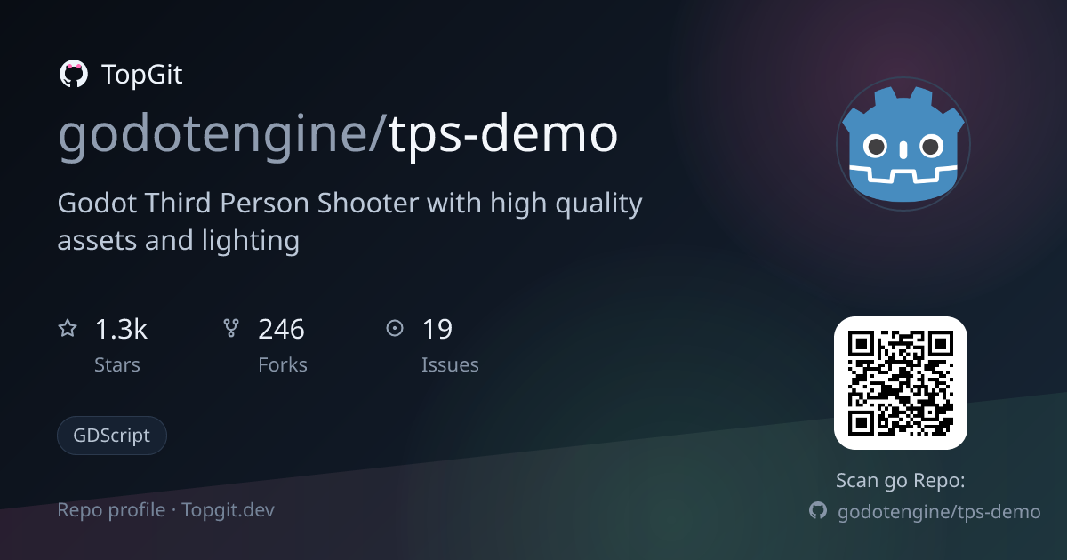 TopGit repo profile image for godotengine/tps-demo