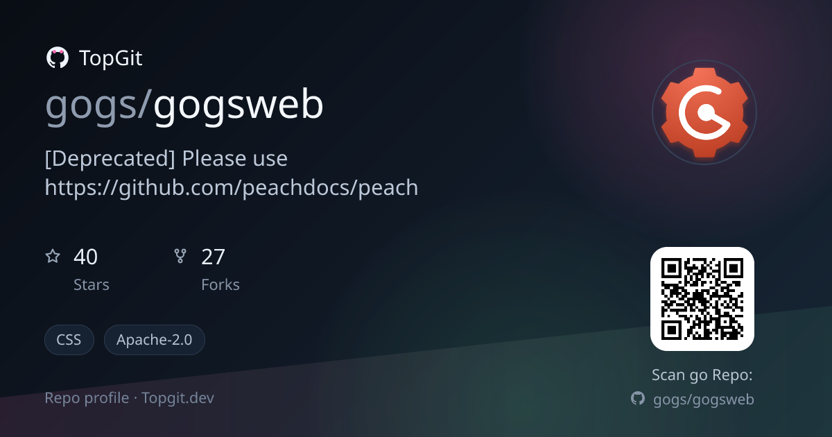 TopGit repo profile image for gogs/gogsweb