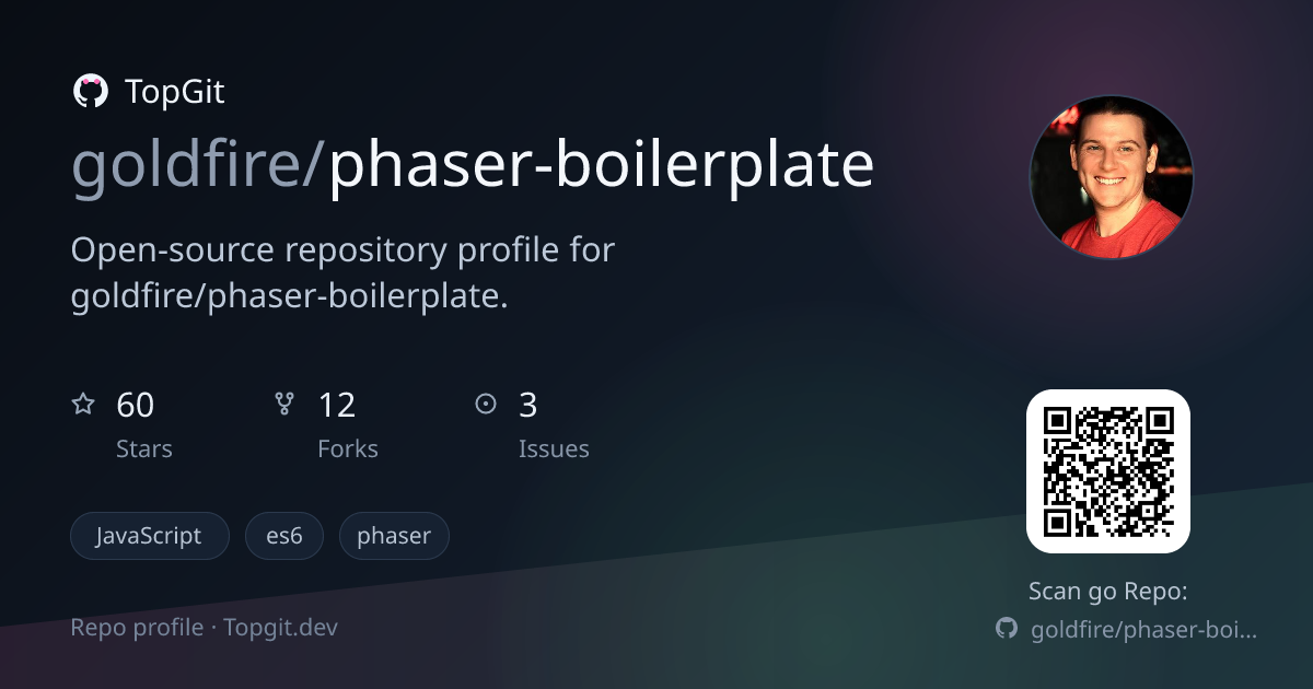 TopGit repo profile image for goldfire/phaser-boilerplate
