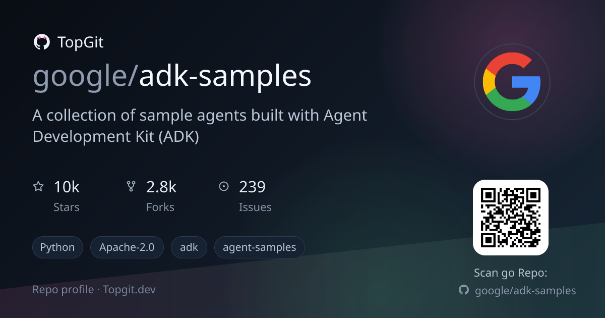 TopGit repo profile image for google/adk-samples