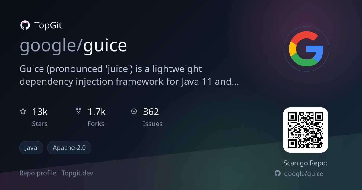 TopGit repo profile image for google/guice