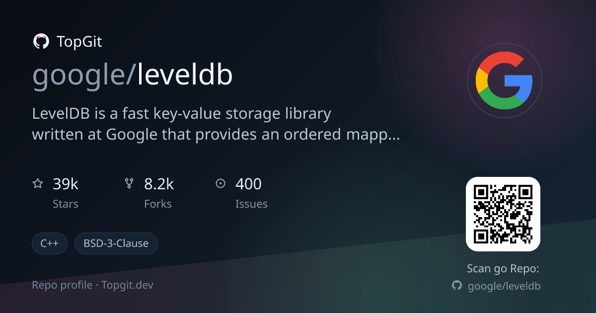 TopGit repo profile image for google/leveldb