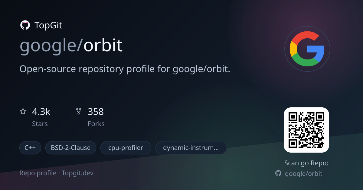 TopGit repo profile image for google/orbit