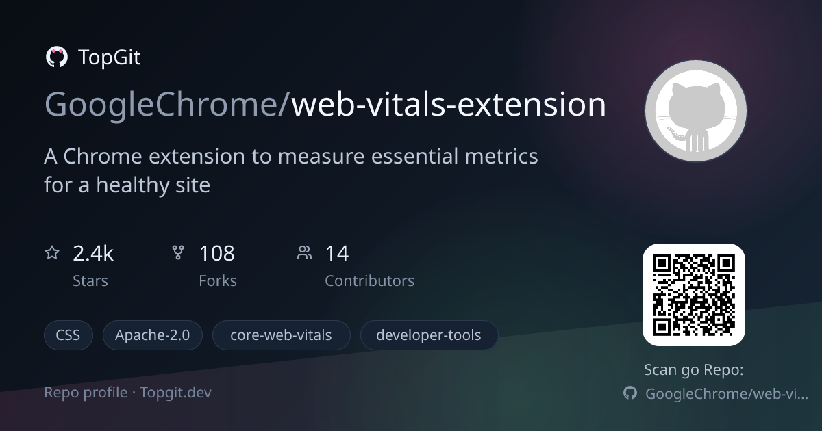 TopGit repo profile image for GoogleChrome/web-vitals-extension
