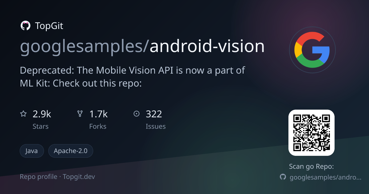 TopGit repo profile image for googlesamples/android-vision
