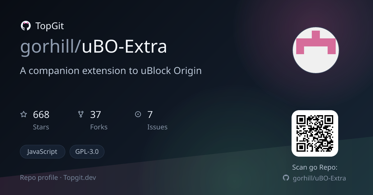 TopGit repo profile image for gorhill/uBO-Extra