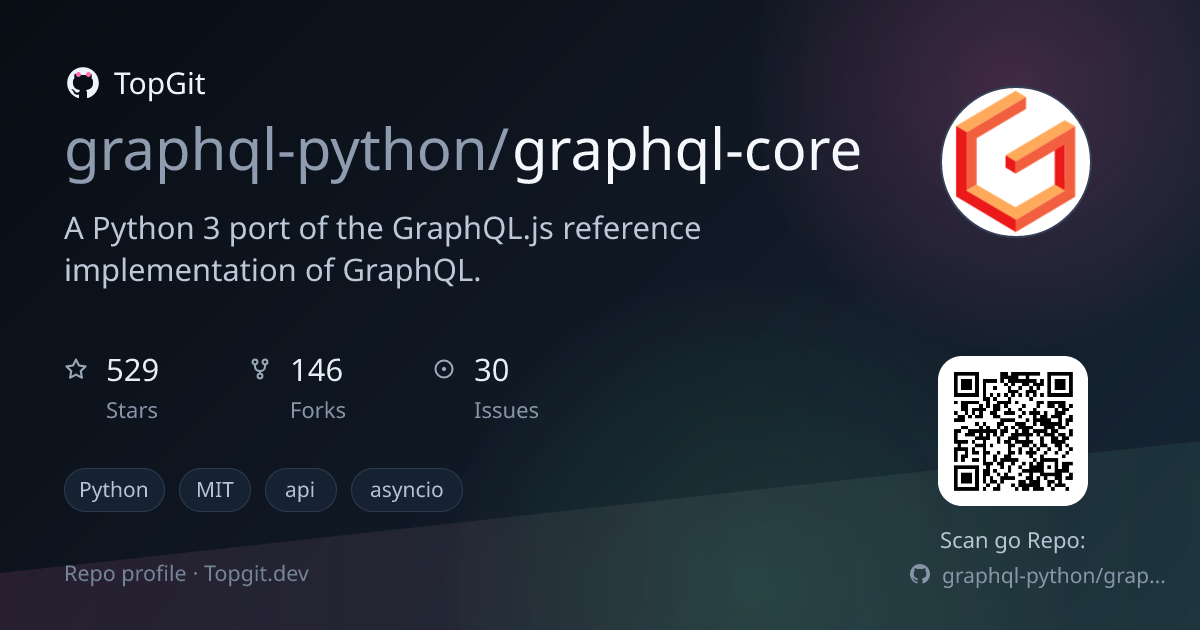 TopGit repo profile image for graphql-python/graphql-core