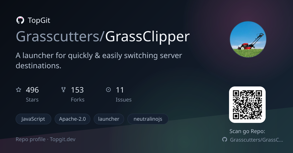 TopGit repo profile image for Grasscutters/GrassClipper