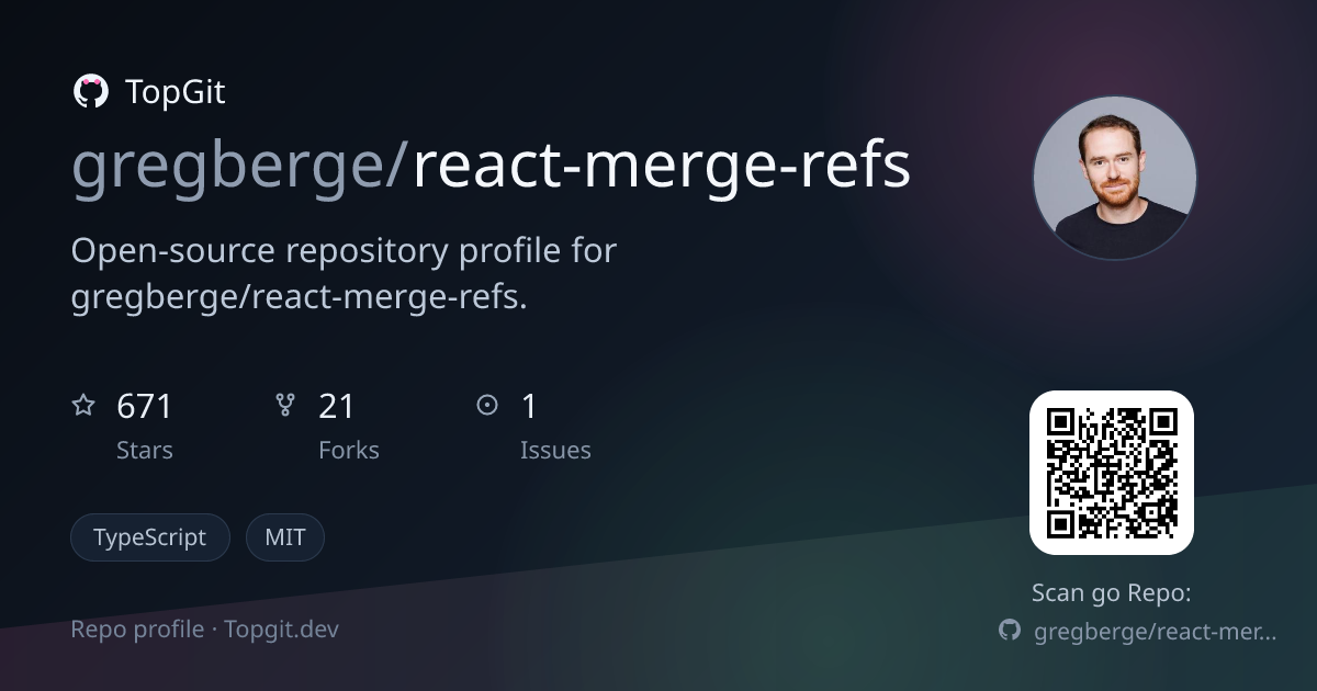 TopGit repo profile image for gregberge/react-merge-refs
