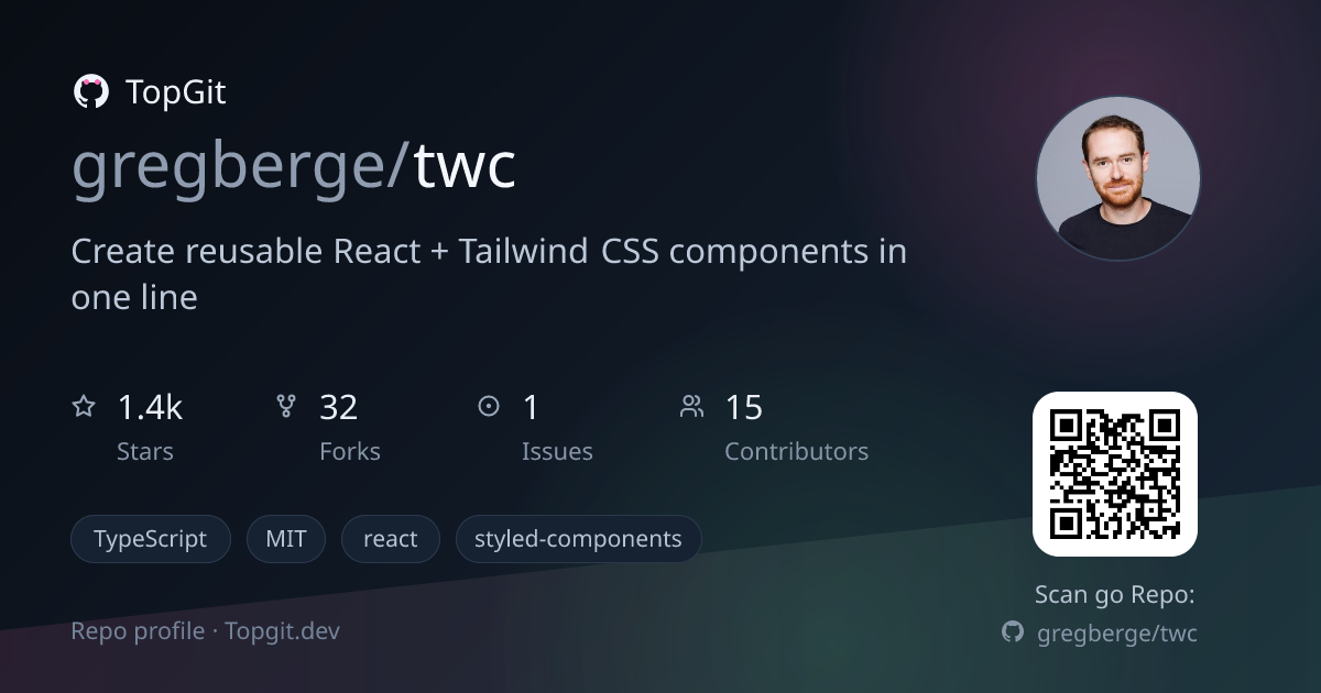 TopGit repo profile image for gregberge/twc