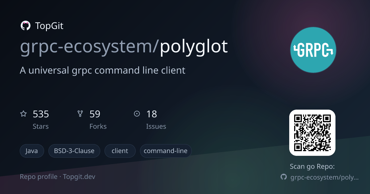 TopGit repo profile image for grpc-ecosystem/polyglot