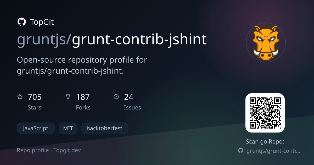 TopGit repo profile image for gruntjs/grunt-contrib-jshint
