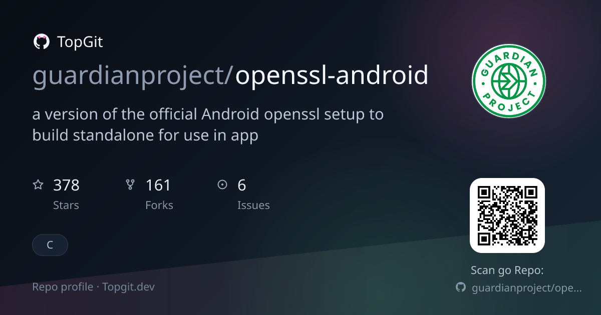 TopGit repo profile image for guardianproject/openssl-android