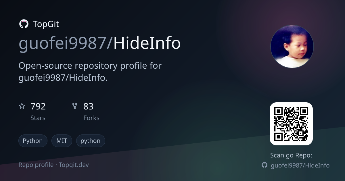 TopGit repo profile image for guofei9987/HideInfo