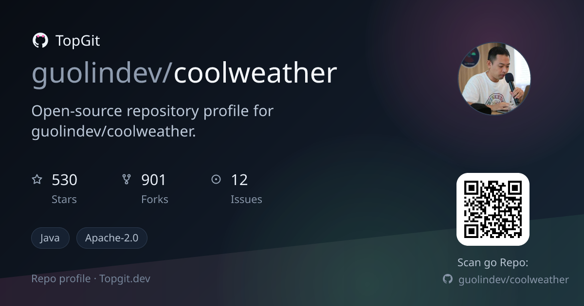 TopGit repo profile image for guolindev/coolweather