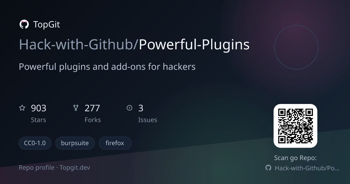 TopGit repo profile image for Hack-with-Github/Powerful-Plugins