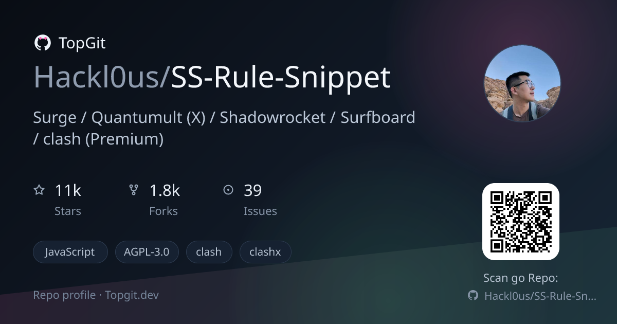 TopGit repo profile image for Hackl0us/SS-Rule-Snippet