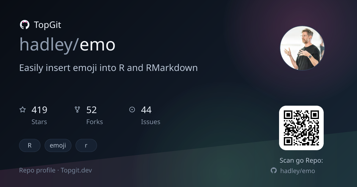 TopGit repo profile image for hadley/emo
