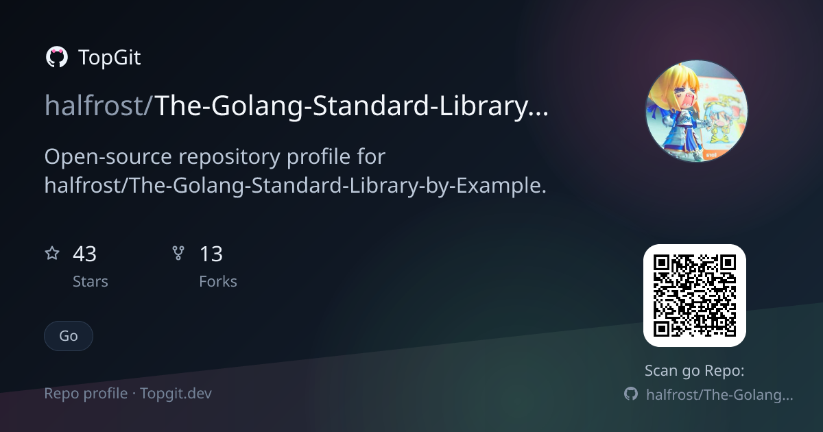 TopGit repo profile image for halfrost/The-Golang-Standard-Library-by-Example
