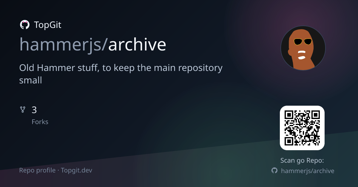TopGit repo profile image for hammerjs/archive