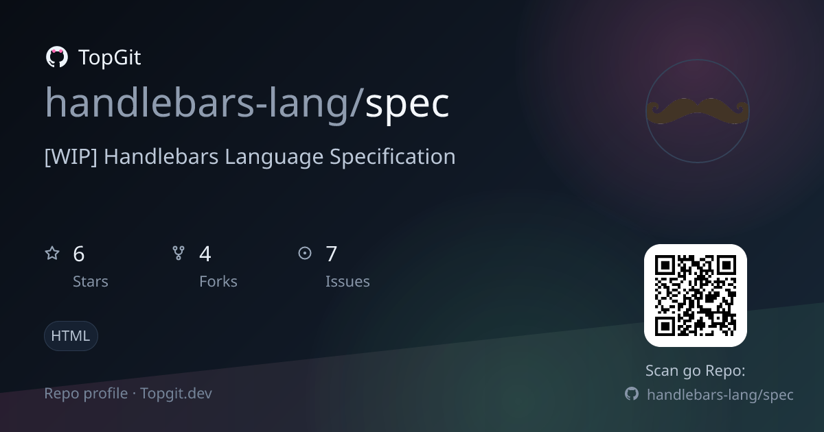 TopGit repo profile image for handlebars-lang/spec