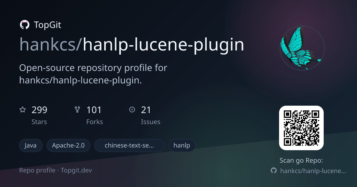TopGit repo profile image for hankcs/hanlp-lucene-plugin