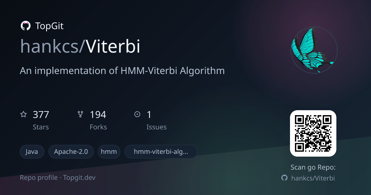 TopGit repo profile image for hankcs/Viterbi