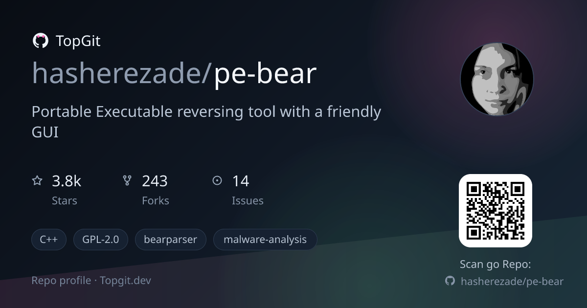 TopGit repo profile image for hasherezade/pe-bear