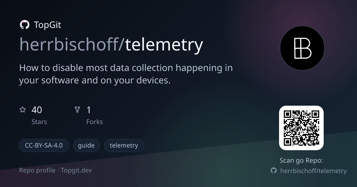 TopGit repo profile image for herrbischoff/telemetry