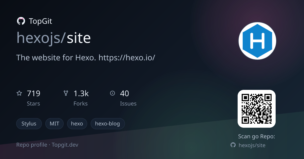 TopGit repo profile image for hexojs/site