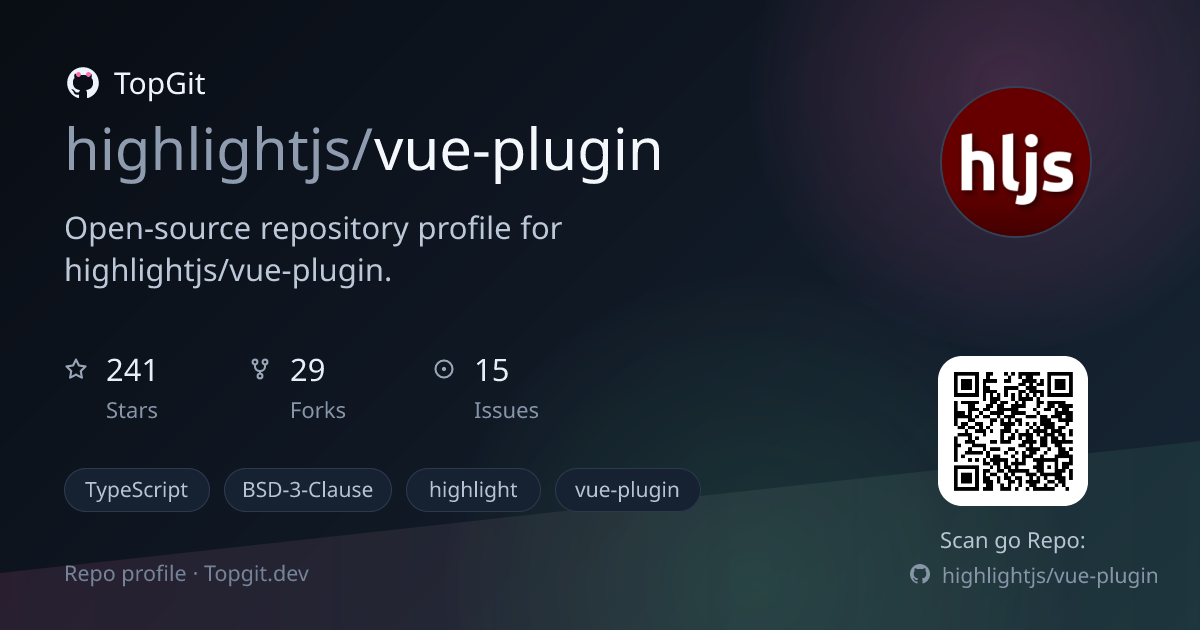 TopGit repo profile image for highlightjs/vue-plugin