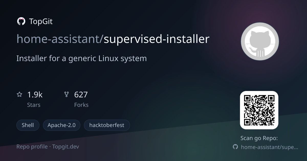 TopGit repo profile image for home-assistant/supervised-installer