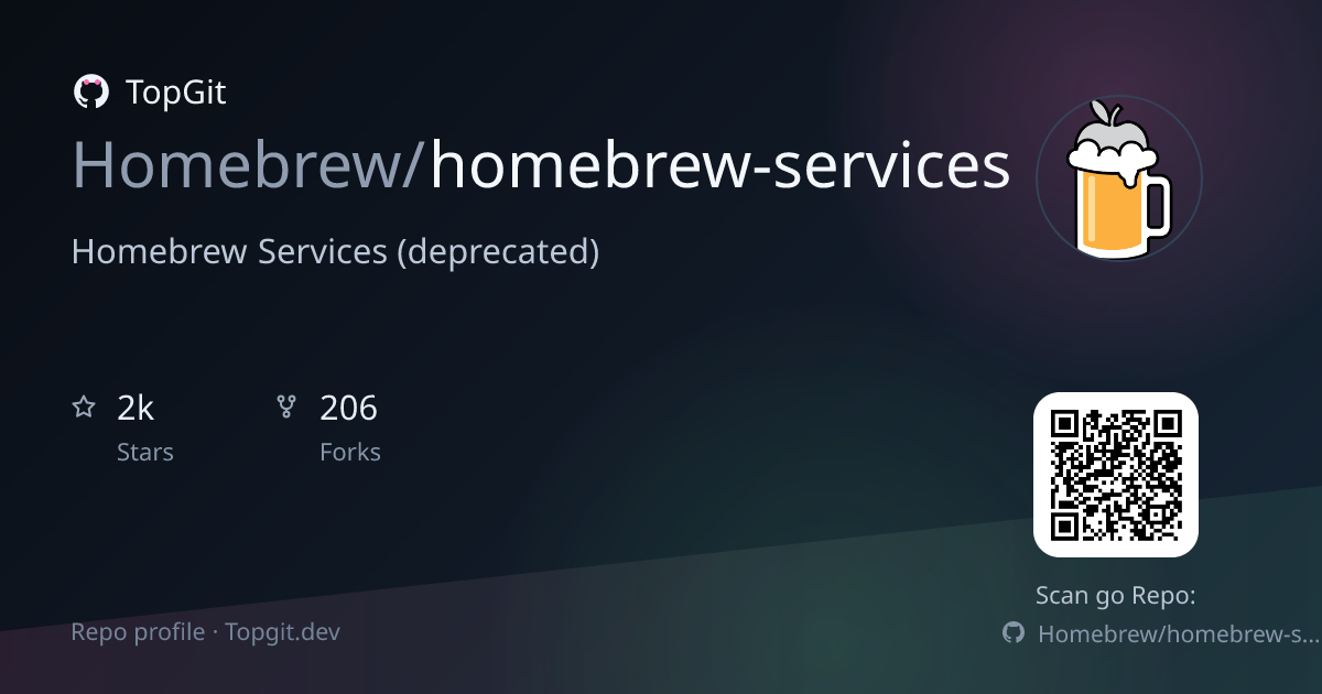 TopGit repo profile image for Homebrew/homebrew-services