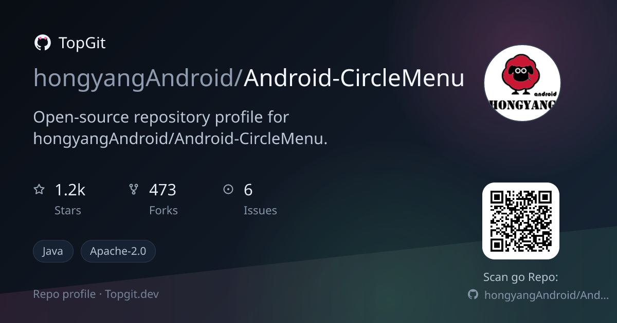 TopGit repo profile image for hongyangAndroid/Android-CircleMenu