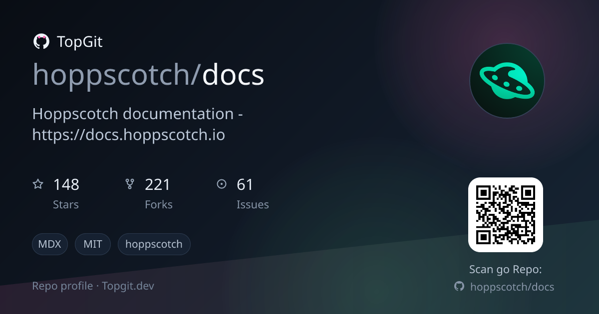 TopGit repo profile image for hoppscotch/docs