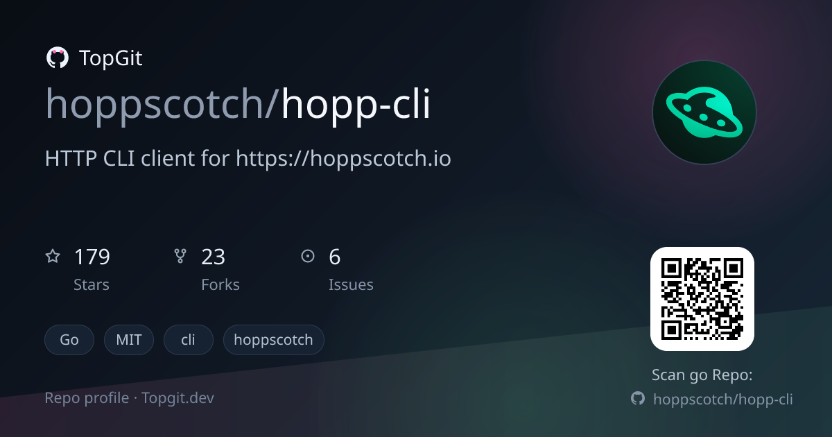 TopGit repo profile image for hoppscotch/hopp-cli