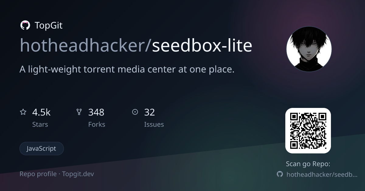 TopGit repo profile image for hotheadhacker/seedbox-lite