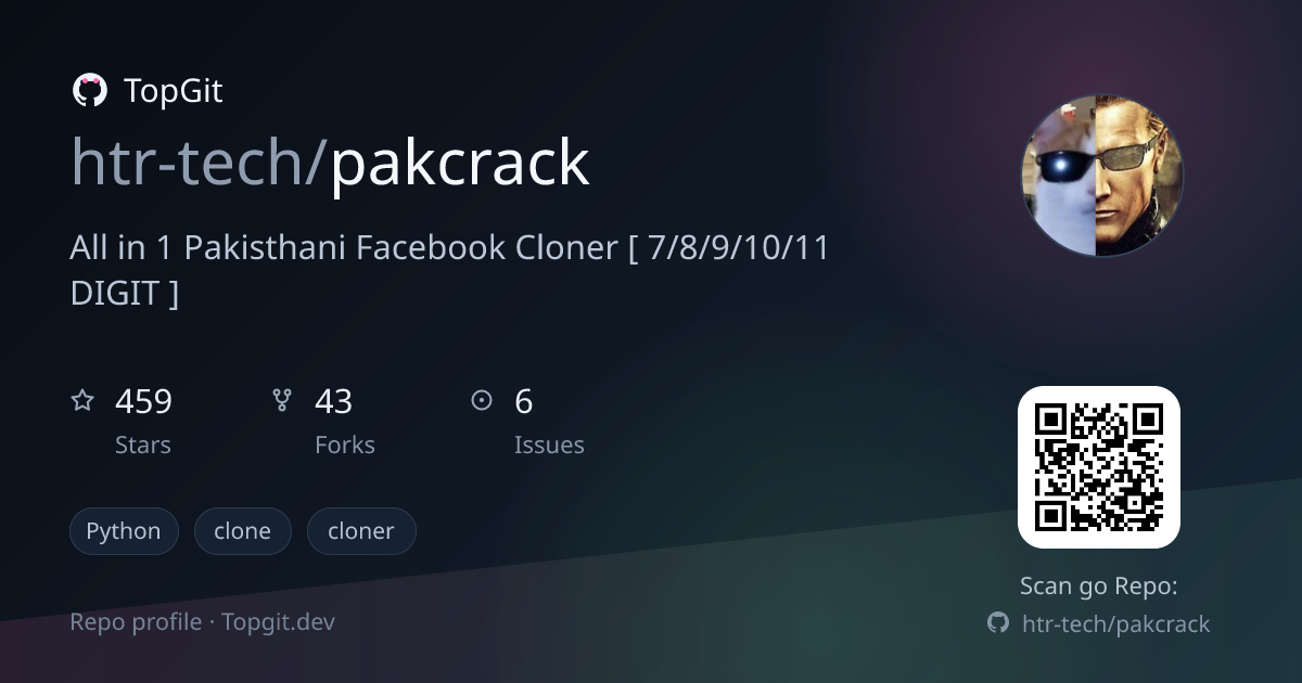 TopGit repo profile image for htr-tech/pakcrack