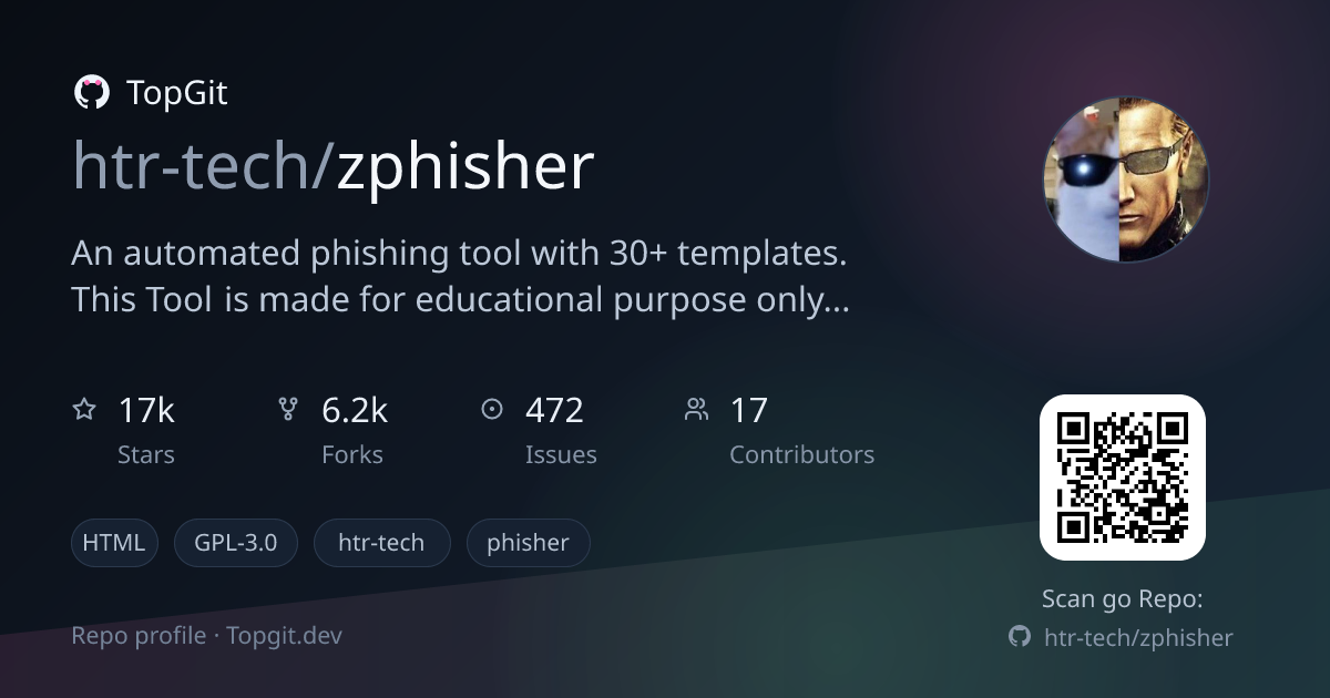 TopGit repo profile image for htr-tech/zphisher