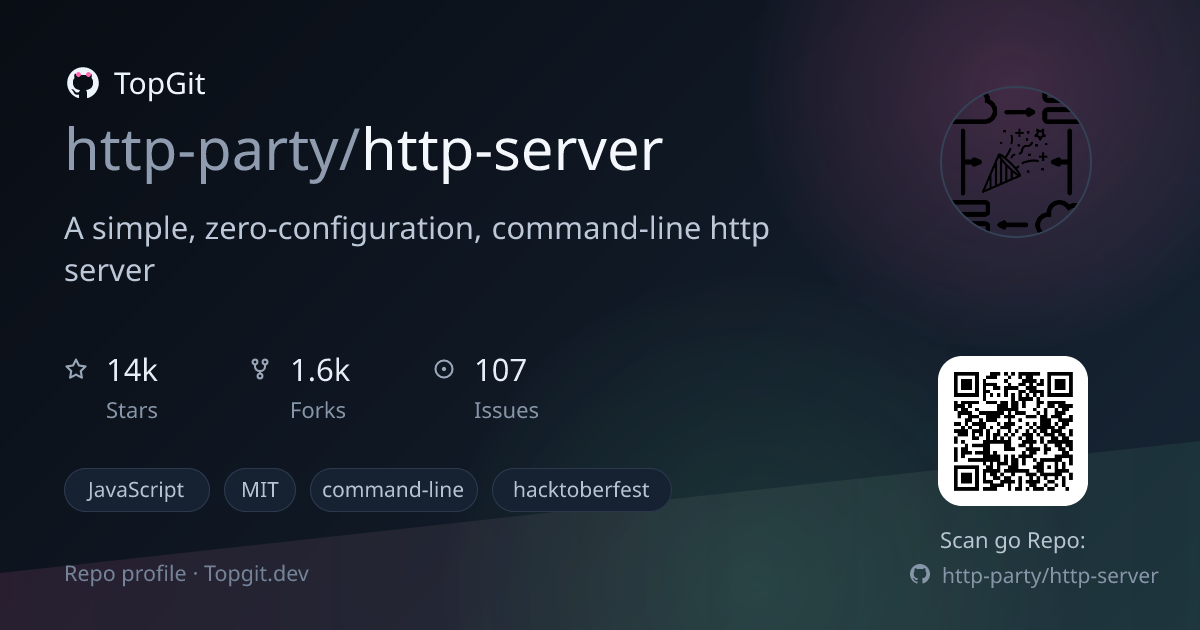 TopGit repo profile image for http-party/http-server
