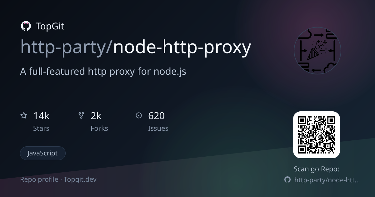 TopGit repo profile image for http-party/node-http-proxy