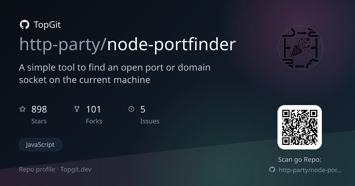 TopGit repo profile image for http-party/node-portfinder