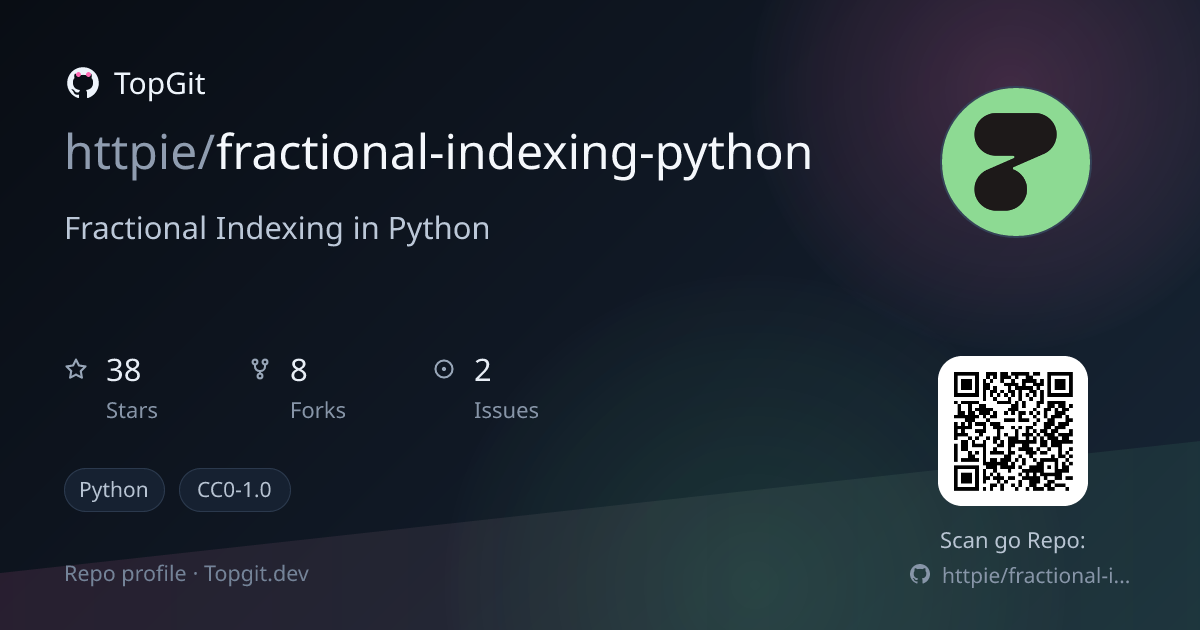 TopGit repo profile image for httpie/fractional-indexing-python