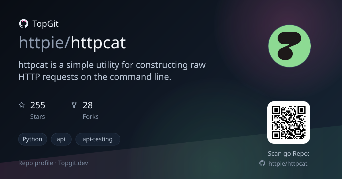 TopGit repo profile image for httpie/httpcat