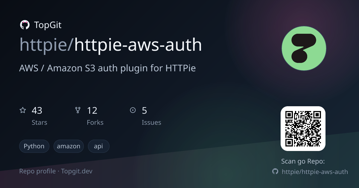 TopGit repo profile image for httpie/httpie-aws-auth